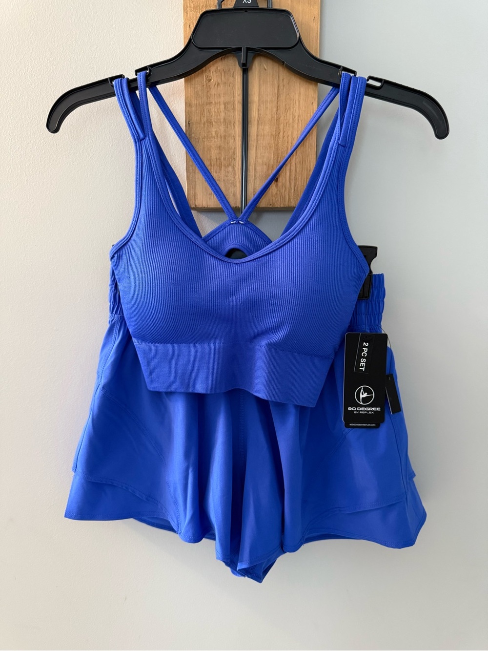 90 Degree By Reflex Royal Blue Active Skort with Underflow Shorts, XS, NWTs